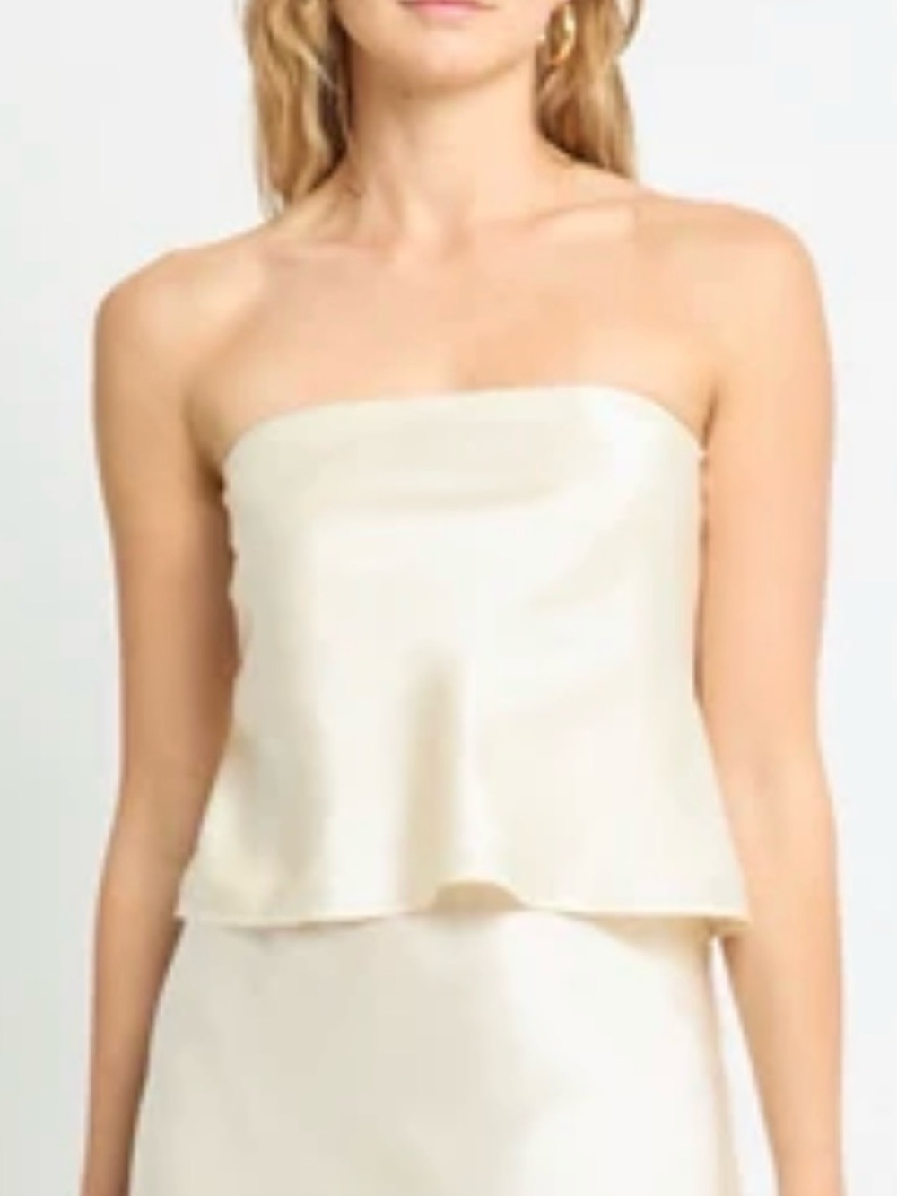 Kourt Emilie 100% silk top in ivory